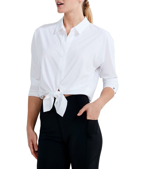NIC+ZOE Women's TECH Stretch Shirt, Paper White