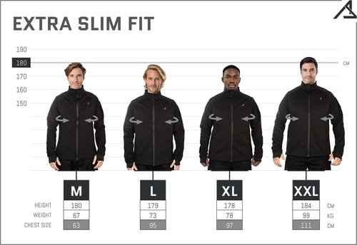 ACE Jackal Softshell Jacket - Tactical Outdoor Jacket for Airsoft & Paintball - Water-Repellent Softshell Layer - Black - L