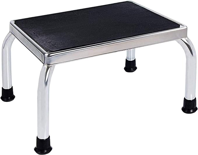 Vaunn Medical Foot Step Stool 350lbs Heavy-Duty Welded Steel Legs, Fully Welded Single Construction Frame, Anti-Skid Rubber Platform