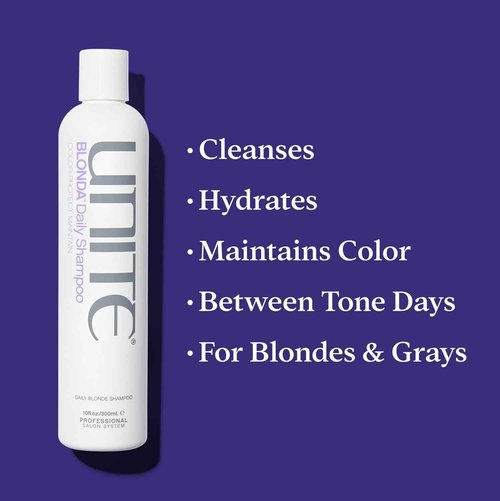 UNITE Hair – BLONDA Daily Shampoo & Conditioner – Maintains Blonde, Hydrates, Protects, 10oz, 8oz