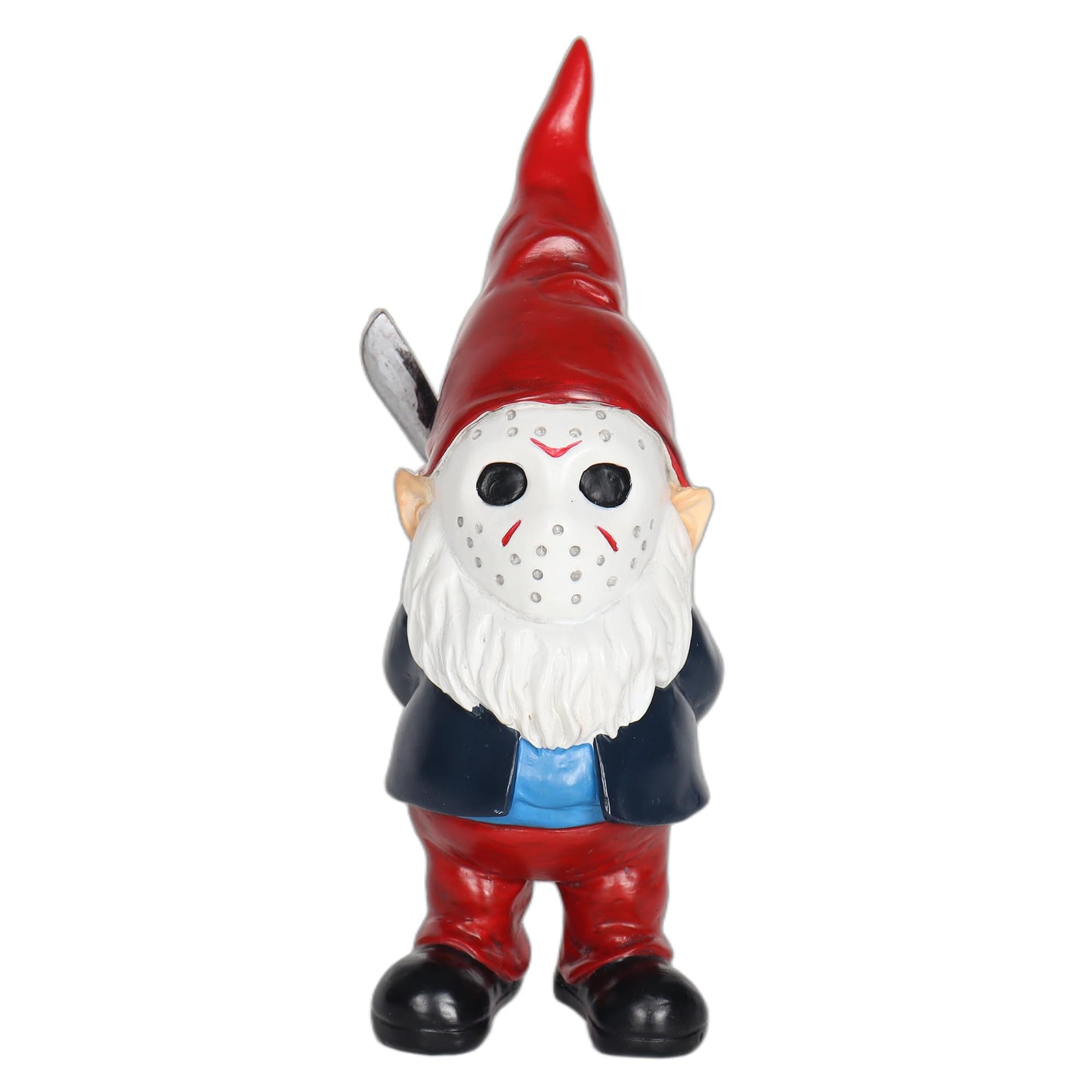 Horror Garden Gnome Decor - 5.5" Halloween Outdoor Statue, Spooky Valentines Gifts & Creepmas Collectible (Weatherproof Resin)