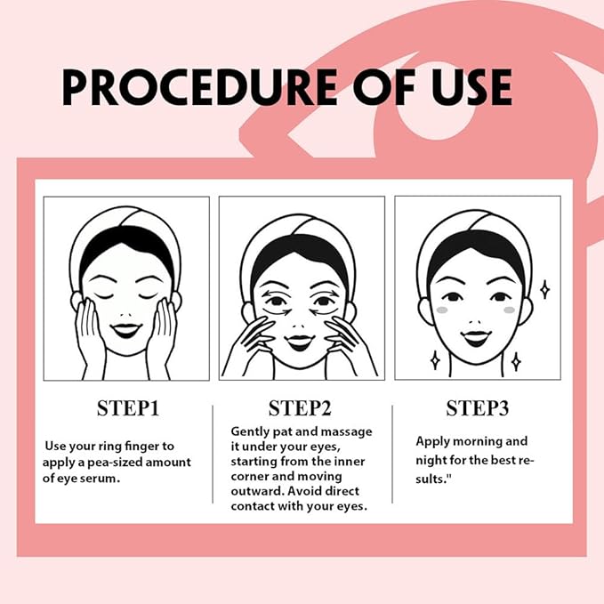 Pdrn Pink Peptide Serum, Pdrn Eye Cream, With Niacinamide and Purity Retinol for Fine Lines, Uneven Skin Tone (Peptide Eye Cream Hydrating & Firming for Dark Circles 2PCS)