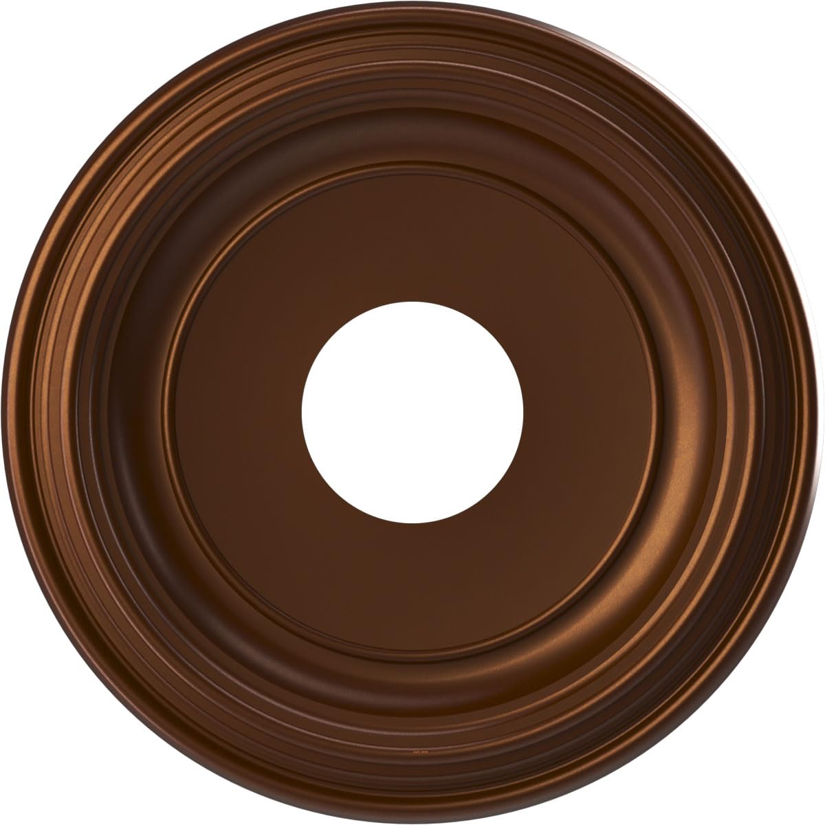 13Od X 3 1/2Id X 1 1/4P Traditional Thermoformed Pvc Ceiling Medallion (Fits Canopies Up To 7 1/2), Metallic Dark Copper