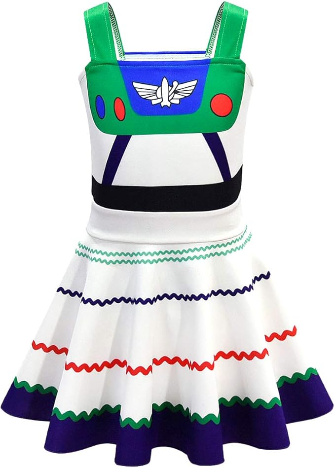 Dressy Daisy Cowgirl Costume Halloween Christmas Birthday Parties Role Play 2 Pieces Set Jumpsuit Dress for Girls Outfit