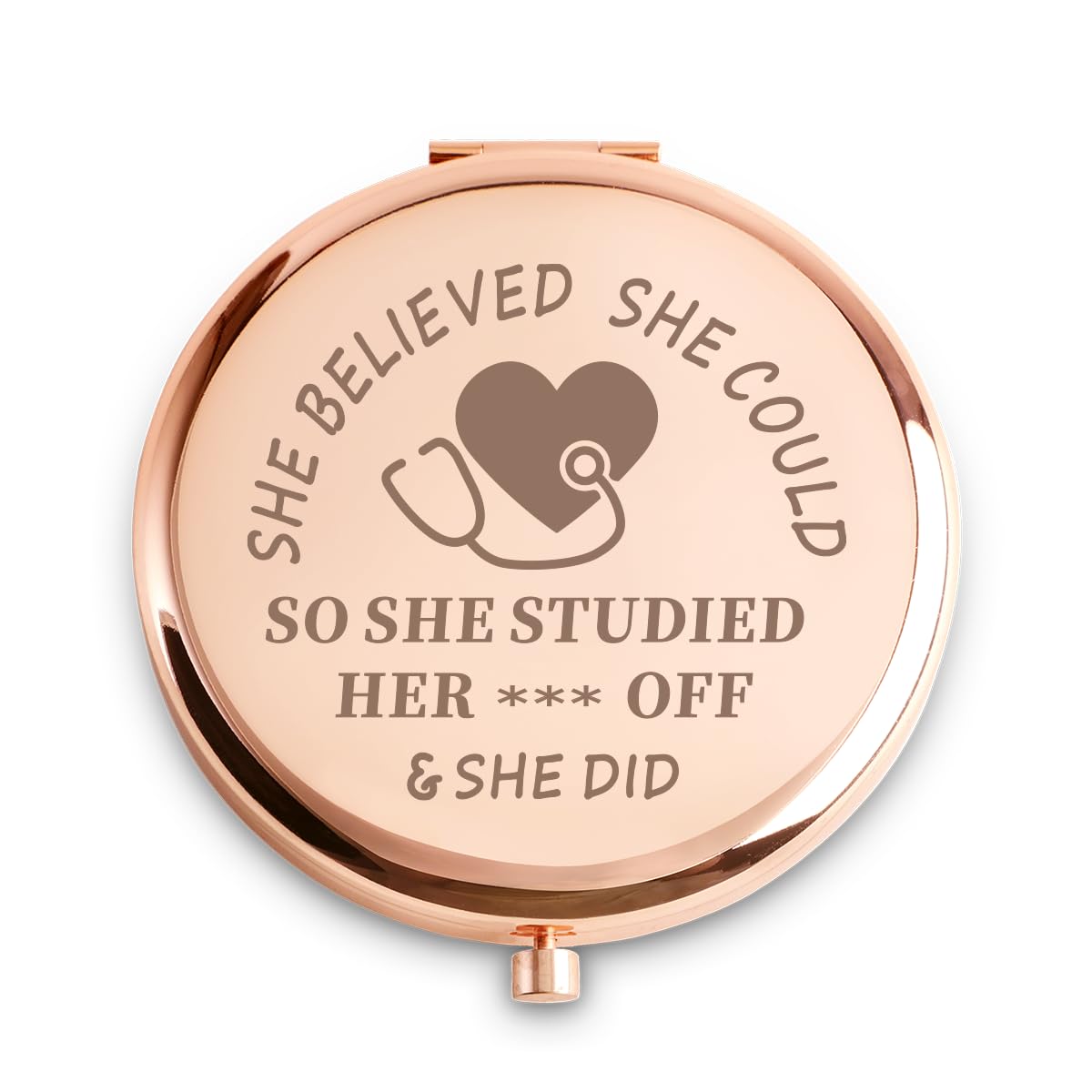 COYOAL Nurse Gifts for Women, Personalized Compact Mirror Easter Basket Stuffer, Unique Appreciation Presents for Mothers Day, B