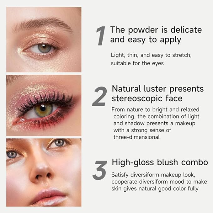 Monochrome Cream Glittle Eyeshadow Palette Makeup, High Pigment Natural Sombras Crema Para Ojos, Wine Red Shimmer Single Shimmer Eye Shadow for Older Women, Talc, Paraben & Cruelty Free