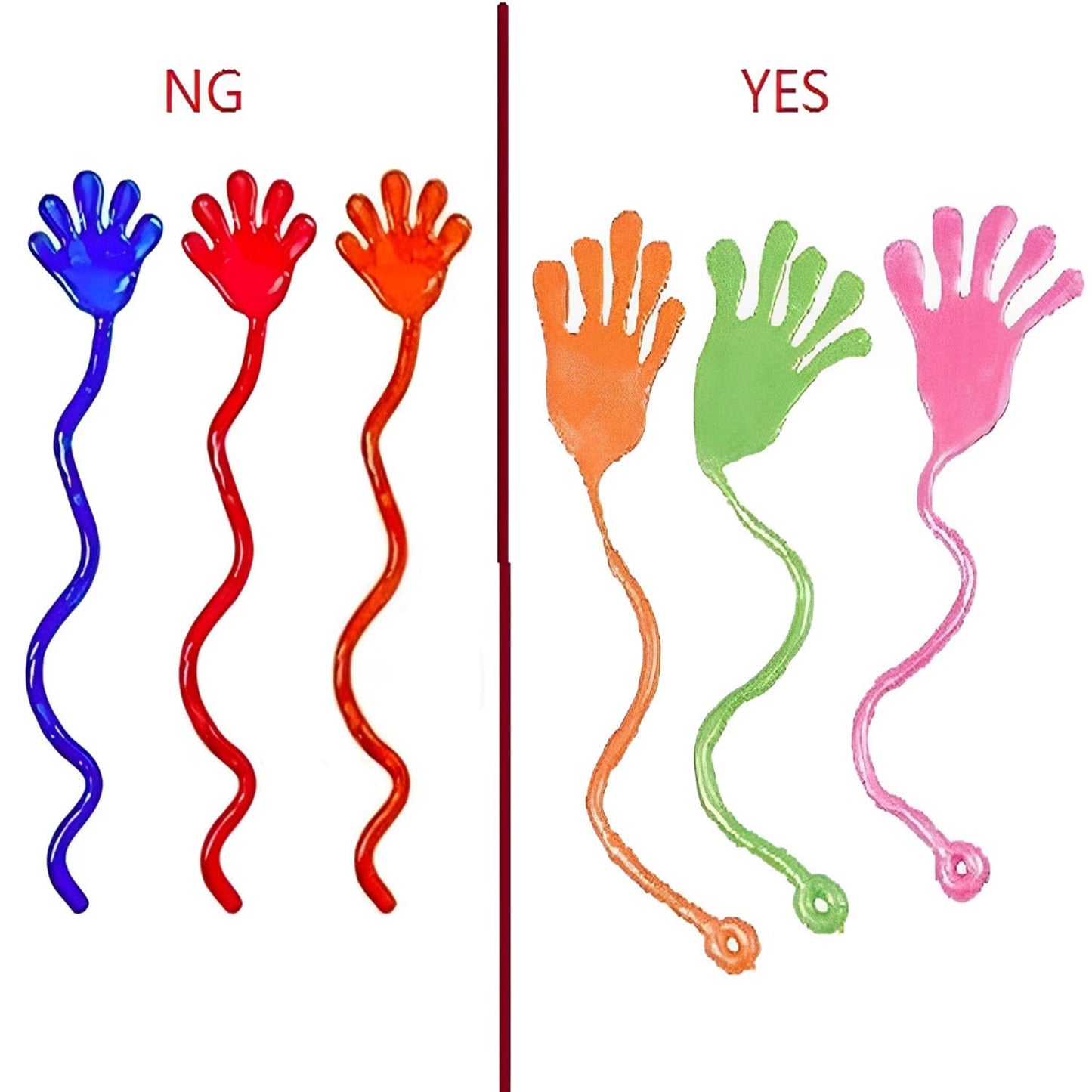 Tuko 20PCS Sticky Hands, Sticky Finger, Kids' Party Favor Sets， Fun Toys, Party Favors, Wacky Fun Stretchy Sticky Hands, Party Favors, Birthday Parties, Toys for Sensory Kids,20PCS