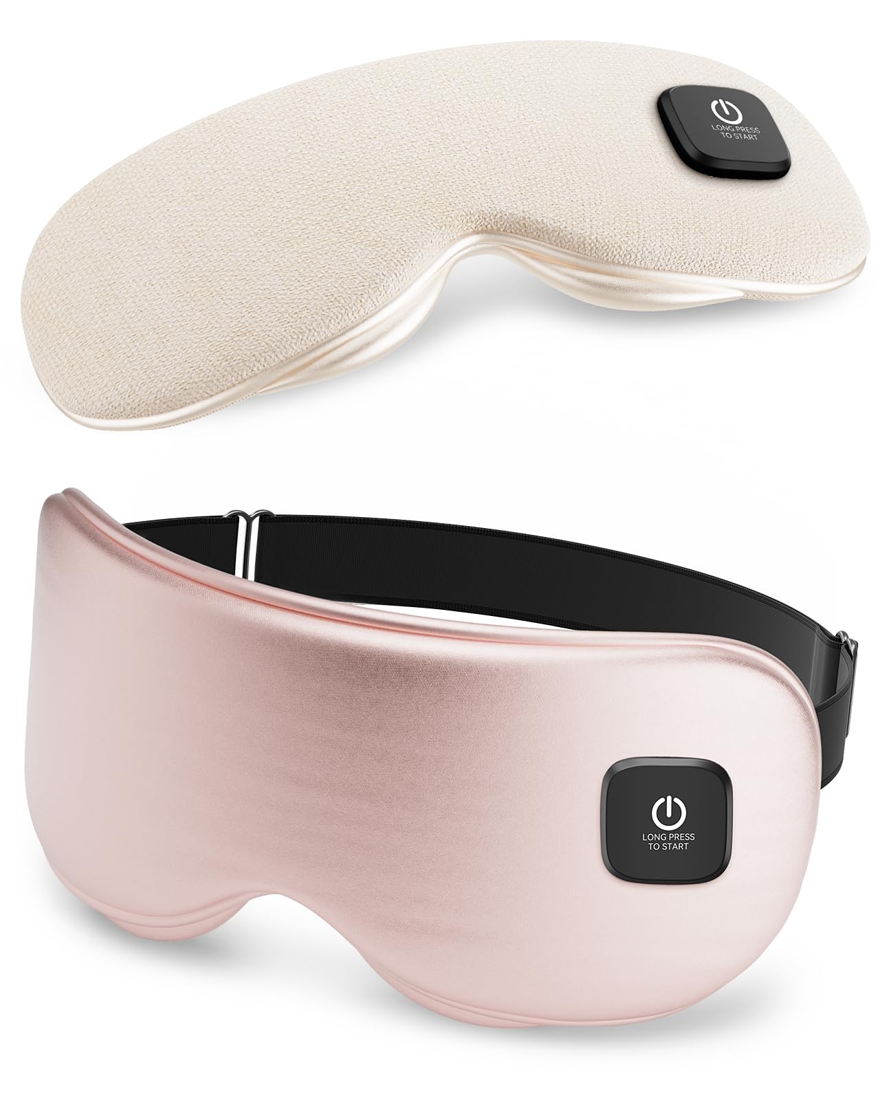 Heated Eye Mask - Cordless Eye Mask for Dry Eyes, Eye Relief, Improved Sleep, Washable Eye Heating pad for Travel and with Replaceable Shell