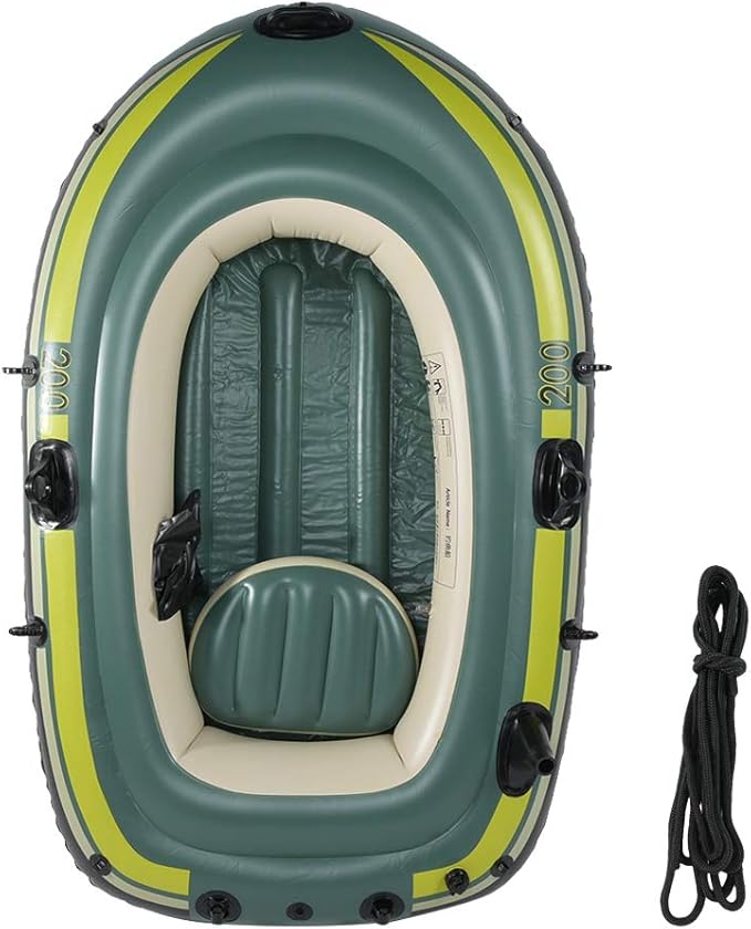 Lairun Inflatable Boat Series, 2 Person Raft PVC Fishing Boat, Portable Inflatable Canoe Kayak for Adults and Kids