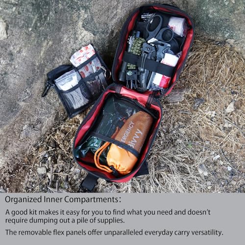 First Aid Kit,Survival Gear Outdoor Tactical Gear Set Military Grade Molle System for Camper Travel Hunting Hiking and Adv...