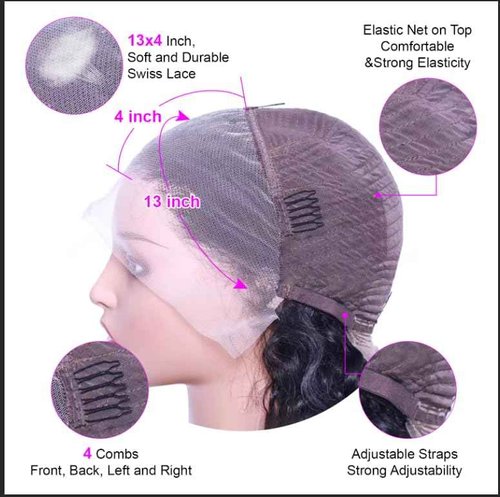 SQU&CIR 28 Inch Deep Wave Lace Front Wigs Human Hair 180% Density 13x4 HD Lace Front Wigs Deep Curly Lace Frontal Wigs Pre Plucked with Baby Hair