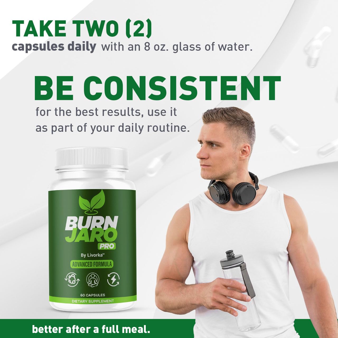 Burn Jaro Pro - BurnJaro Pink Salt Capsules Pro, BurnJaro Pro Pills, Official Advanced Formula Burn Jaro Pro Supplement Pills Natural Ingredients Reviews, 60 Capsules for 1 Month