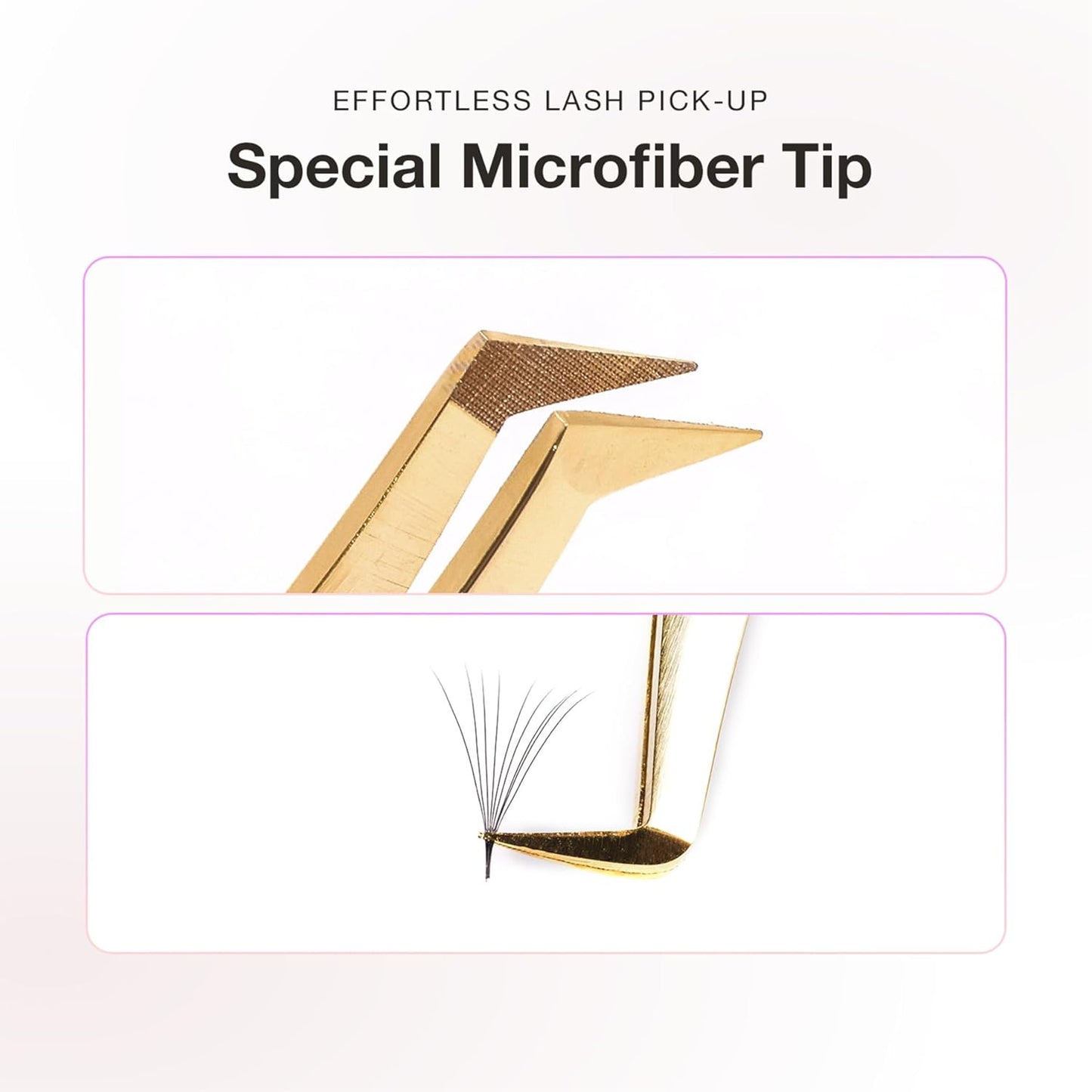 Curacoro Lash Tweezer - Professional & Precision Fiber Tip Grip Lash Tweezers for Eyelash Extensions, Multi Shapes & Purposes Tweezers for Volume, Isolation & Classic Lashes (Silver, Girl Boss)