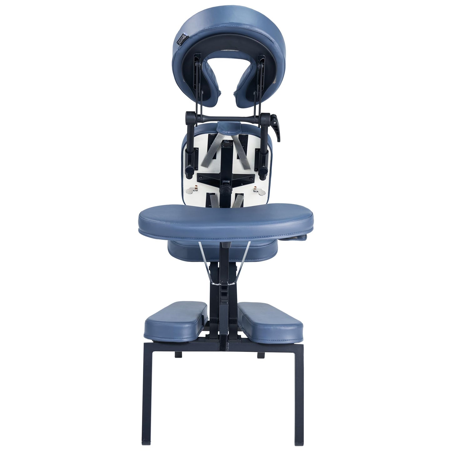 Master Massage Professional Lightweight Portable Massage Chair with Adjustable Aluminum Frame & Wheeled Carry Case – Folding Spa, Salon & Tattoo Chair – Blue