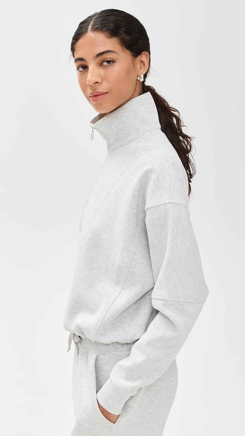Sweaty Betty Sand Wash Soft Half Zip Pullover Sweatshirt
