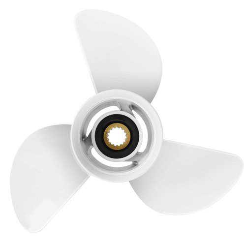 Gaoyeer 13x19-K Aluminum Outboard Propeller Compatible with Yamaha Outboard Engines 60HP 70HP 75HP 80HP 85HP 90HP 115HP 130HP,15 Tooth,RH,White Aluminum Outboard Propeller 6E5-45941-00-EL