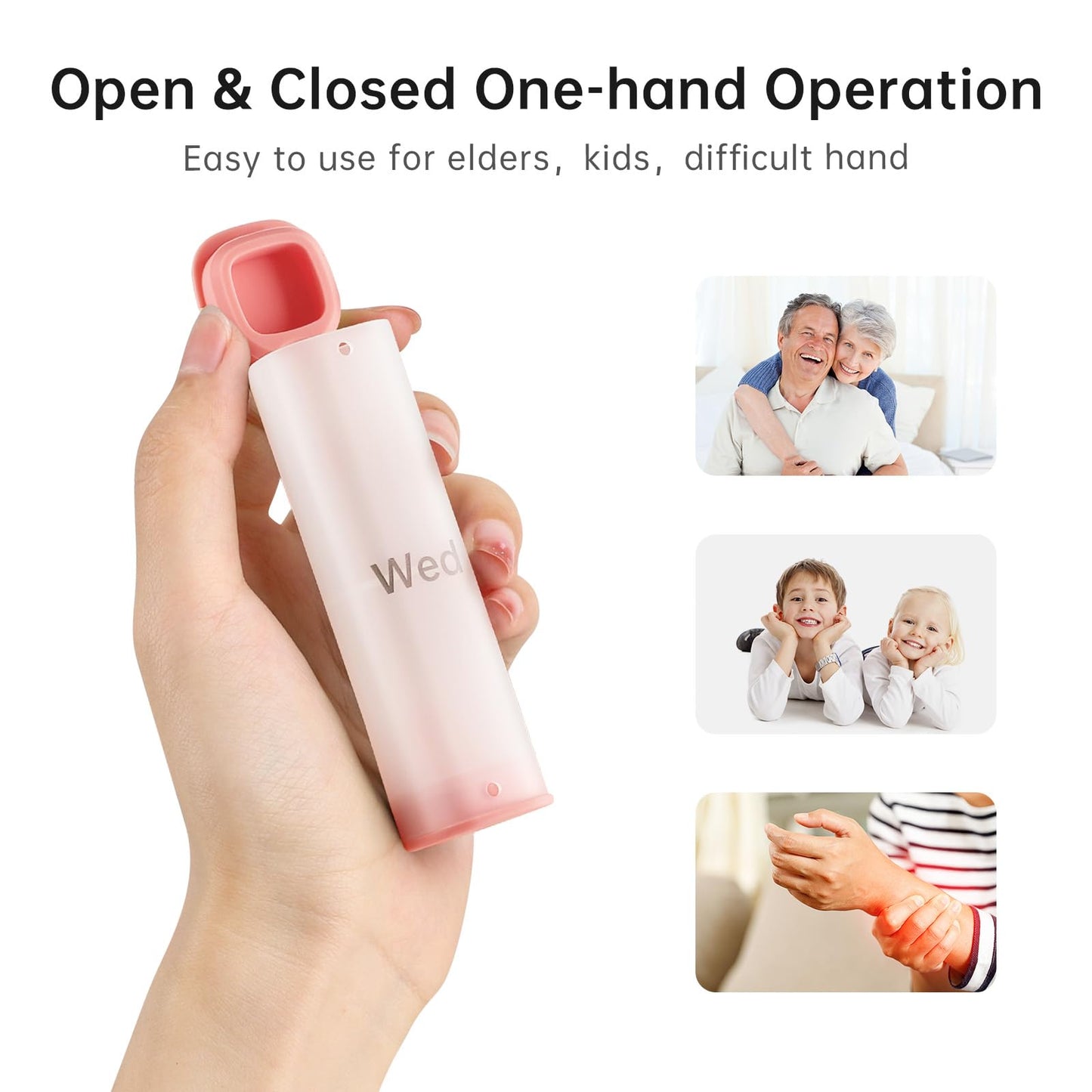 Weekly Pill Organizer 2 Times a Day, KOVIUU Large Travel Pill Box 7 Day, Am Pm Twice Daily Pill Case with Rotatable Handle, Pill Holder Container for Vitamin, Medicine, Supplement, Fish Oil, Pink