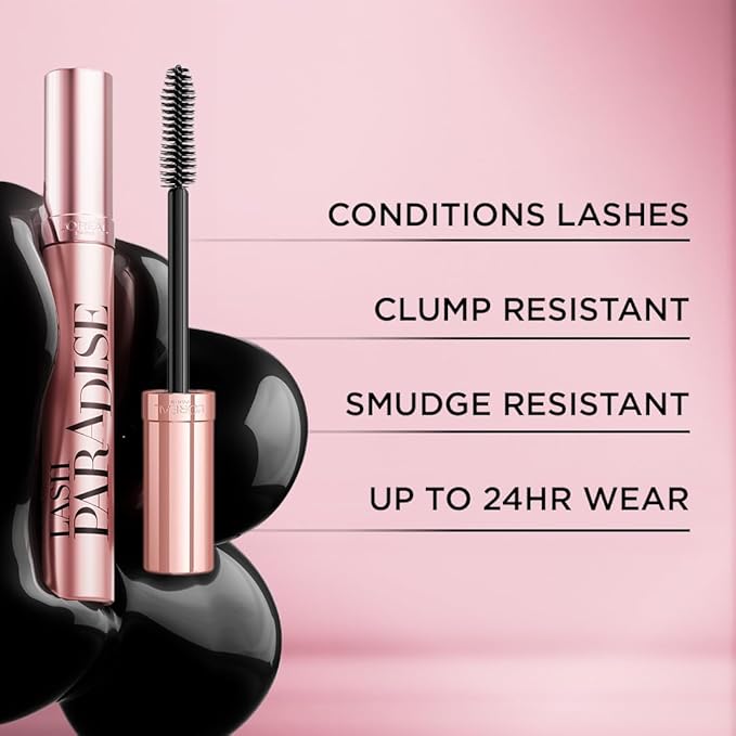 L'Oréal Paris Voluminous Mascara, Voluptuous Volume, Intense Length, Feathery Soft Lashes, No Flaking - Pack of 2