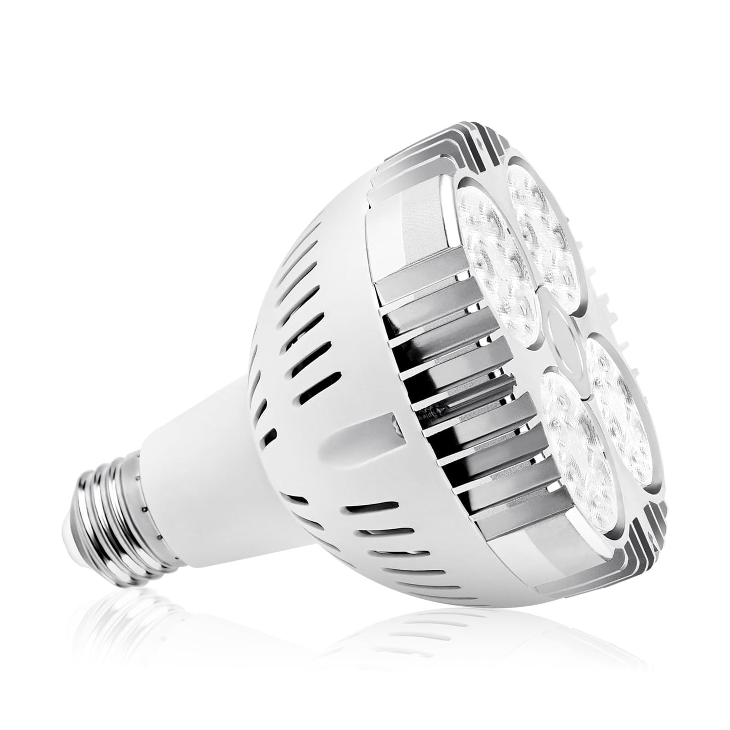 Aolyty 35w (75W Equivalent) PAR30 LED Bulb White 6000K 2800lm E26 Base25 Degree Beam Angle Track Spotlight with Fan AC 120v