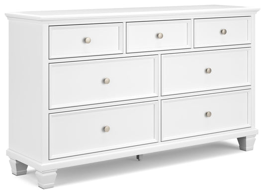 Signature Design by Ashley Fortman Casual 9 Drawer Dresser for Bedroom, White