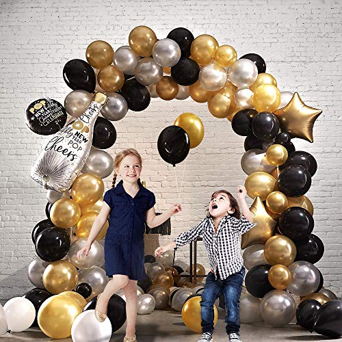 KBZVNAF Black Balloons Latex Party Balloons - 50 Pack 12 inch Helium Matte Black Balloons for Wedding Graduation Baby Show...