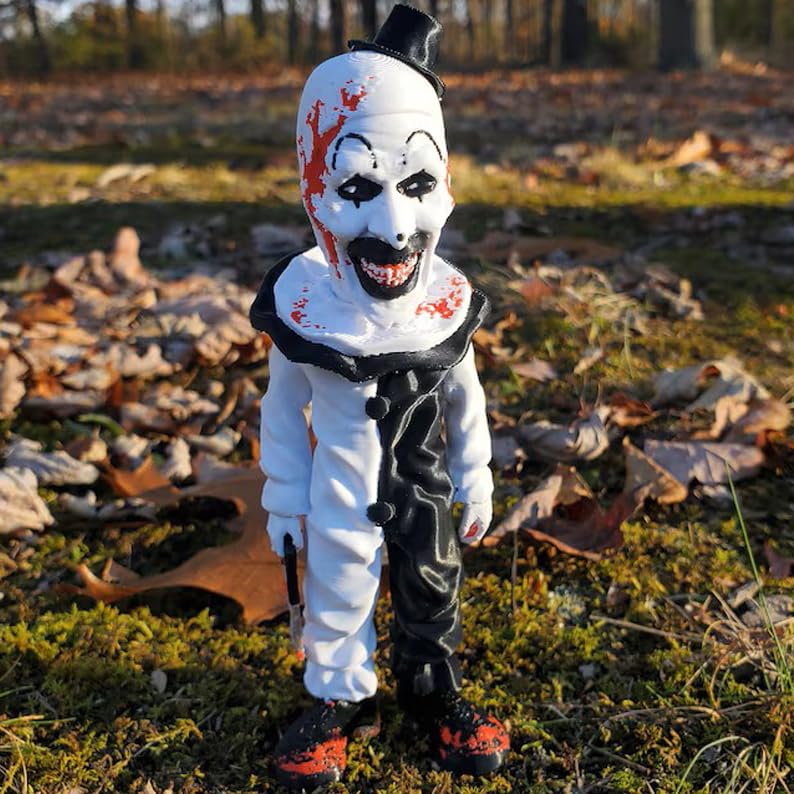 Horror Movie Garden Gnomes Halloween Decoration Outdoor Statue Clown Action Figurines Collectible Scary Creepy Garden Home Lawn Shelf Table Decor