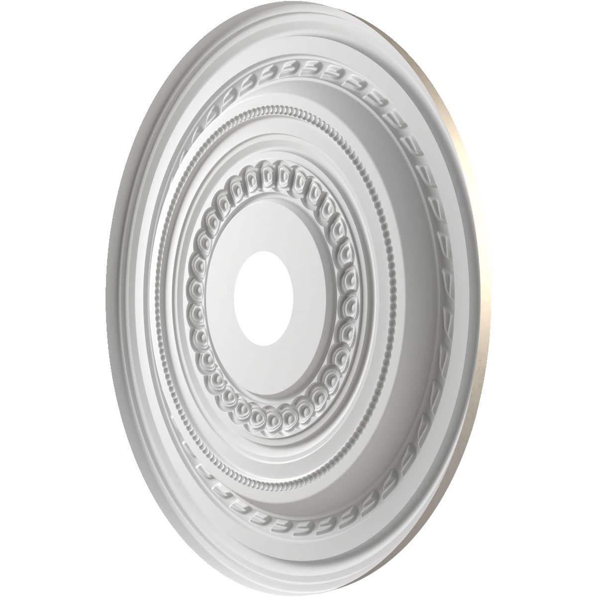 Ekena Millwork Cmp22Cocsv Cole Thermoformed Pvc Ceiling Medallion (Fits Canopies Up To 6), 22Od X 3 1/2Id X 1P, Metallic Silver