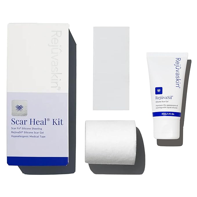 Rejuvaskin Scar Heal Kit for Small Scars, Soften, Flatten, Reduce and Recover, Silicone Sheeting, RejuvaSil Gel & Medical ...
