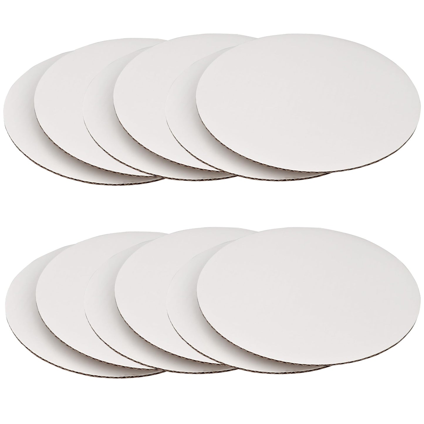 Dulinkas Disposable 6 Inch Round Cake Boards - Sturdy Corrugated White Cake Base - 12-Pack