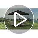GDY 10x10 Pop Up Canopy Tent with 4 Sidewalls, Easy Set up with One Push Lift Outdoor Silver Coated Beach Gazebos, Carpas ...