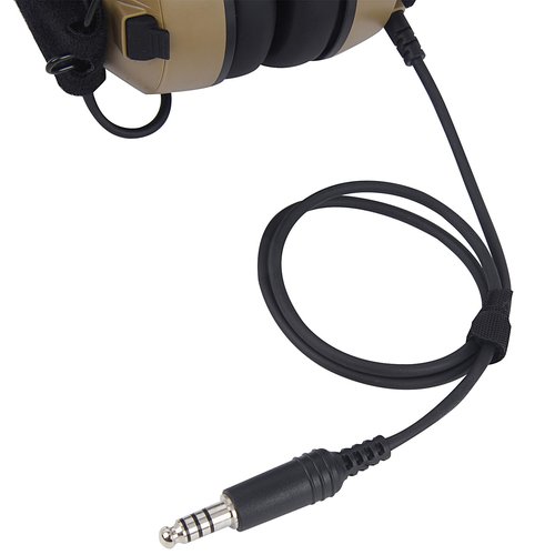 Pdflie NRR 26dB Noise Cancelling Headphones Military Airsoft Communication Earpiece Ztac Tactical Headset with U94 Ptt Speaker Microphone for Motorola Radios xpr3300e xpr3500 xpr3500e (NATO US Wired)