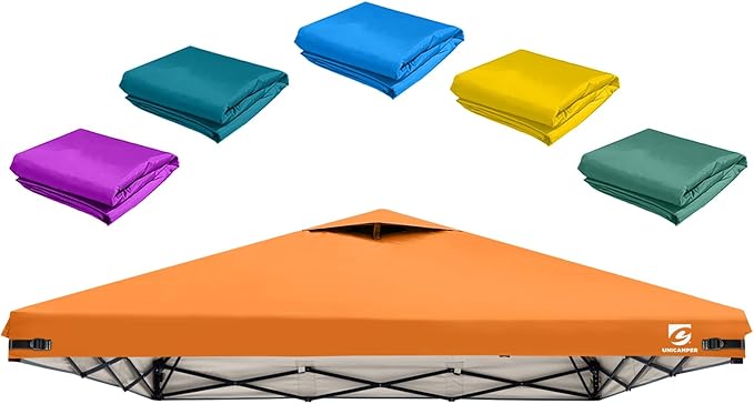10x10 Pop Up Canopy Replacement Top Cover with Air Vent for Straight Leg Canopy Tent, Waterproof for Outdoor Garden Patio ...