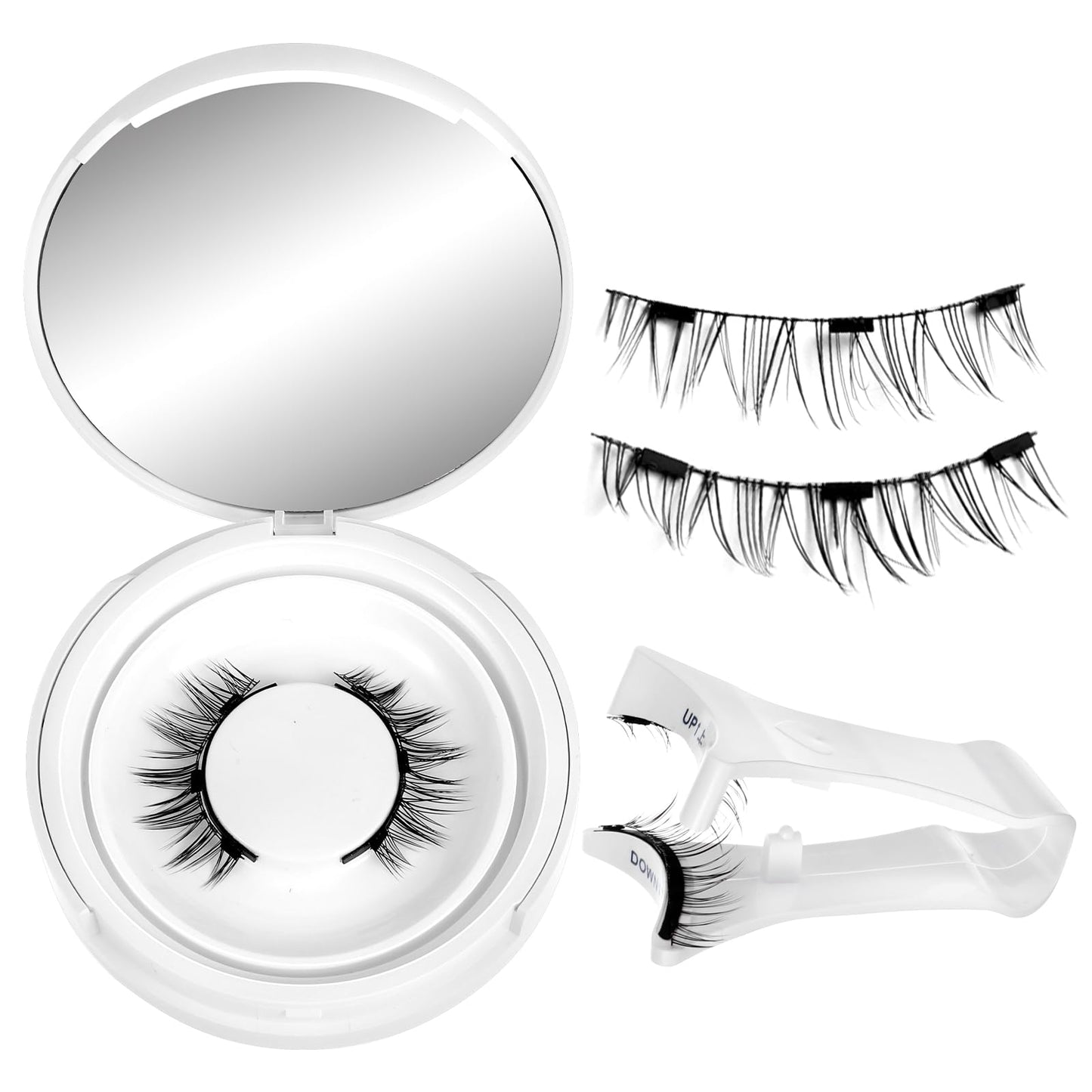 Magnetic Eyelashes with Applicator Reusable Magnetic Lashes No Glue Needed MagneticEyelashes without Eyeliner Cat Eye Natural Lo