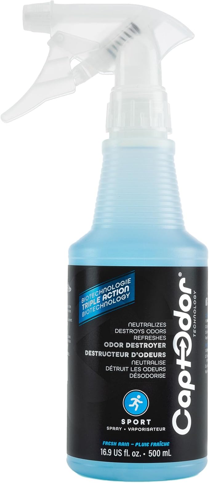 Sports Odor Destroyer Spray (1 x Bottle of 16.9oz / 500 ml), Sports Gear Odor Eliminator & Deodorizer Spray, Neutralizer & Refresher Spray For Protective Equipment, Sportswear & Outdoor Gear