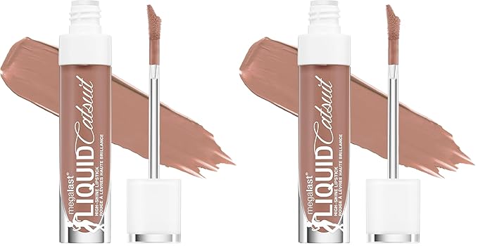 wet n wild Mega Last Catsuit High-Shine Liquid Lipstick Light Pink Chic Got Real (Pack of 2)