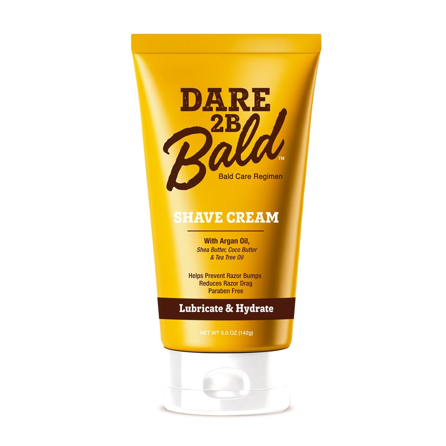 Dare 2B Bald Moisturizing Shave Cream with Argan Oil, Shea Butter, Cocoa Butter & Tea Tree Oil | Bald Head Shaving Cream | Rich