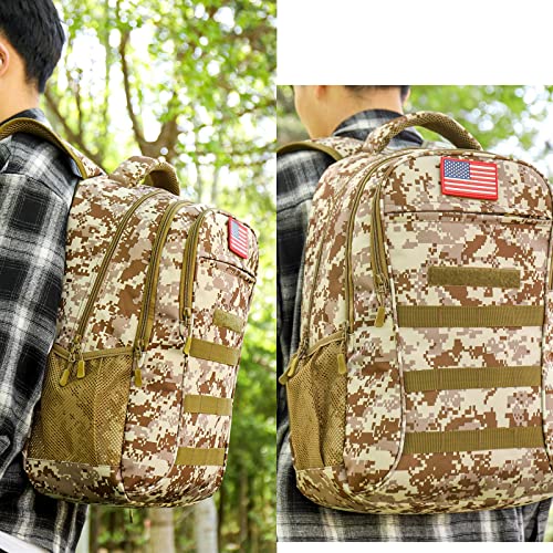 HYSANOG Boys Backpack for School,Military Teen Boys Backpack with USB Charging Pot,Camo Backpack Men 40L