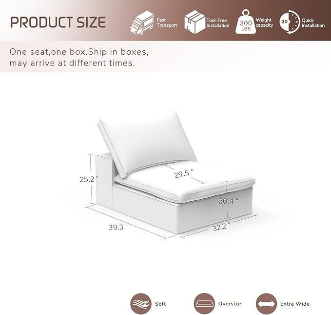 Forest aesthetics Modular Sectional Sofa,Extra Comfty Deep-Seat-Filled Couch, Modern Couches for Living Room,Apartment,Office,Small Space