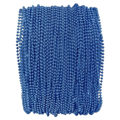 THE MARDI GRAS KREWE - Beads Necklaces Mardi Gras 72 Pack, 6 Dozen 33" 7mm - Party Favors, Parades, Bulk Decorations, Cost...