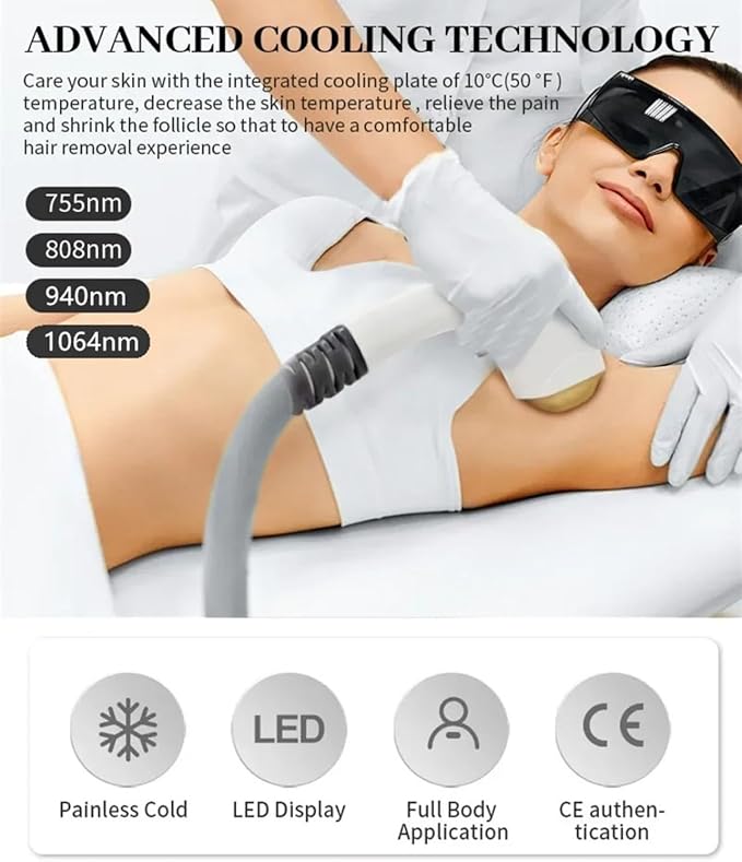 Painless 2-in-1 Hair Removal Device for Home Use, Suitable for Both Men and Women in Multiple Areas, Professionally Removes Melanin, Lightens Spots and Whitens The Skin