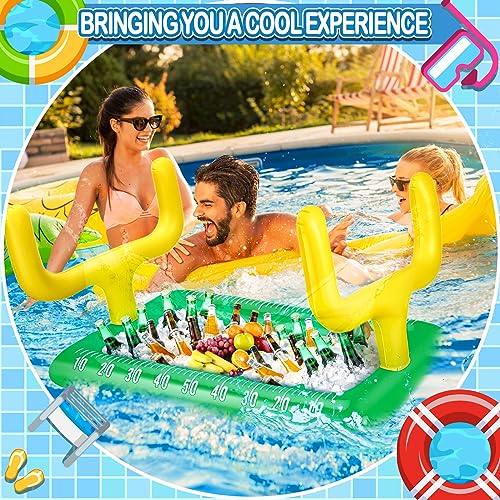 Leitee 2 Pcs Inflatable Football Drink Cooler Football Party Decoration Inflatable Field Cooler Ice Serving Bar Food Conta...