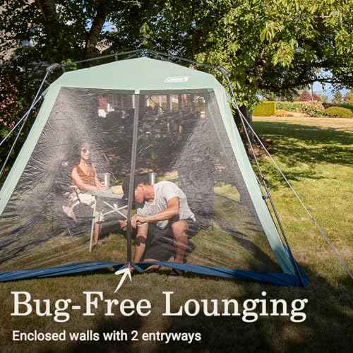 Coleman Skylodge Portable Screenhouse with 1-Minute Setup, Screened Gazebo for Bug-Free Lounging, Outdoor Sun Shade for Picnic, Events, Parties, Camping, & More