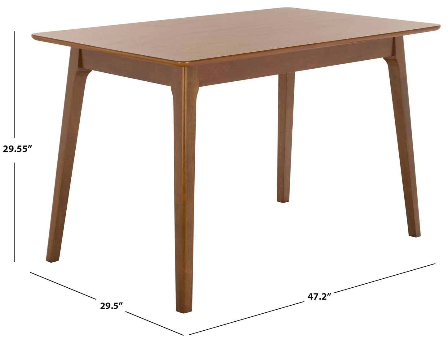 SAFAVIEH Home Collection - Forus Walnut Brown Rectangular Dining Table, Classic Wood Design, Seats up to 4 (DTB1409A)