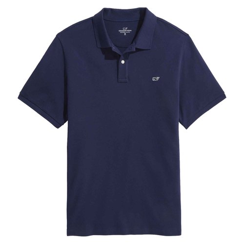 vineyard vines Men's Heritage Pique Polo, Nautical Navy, S