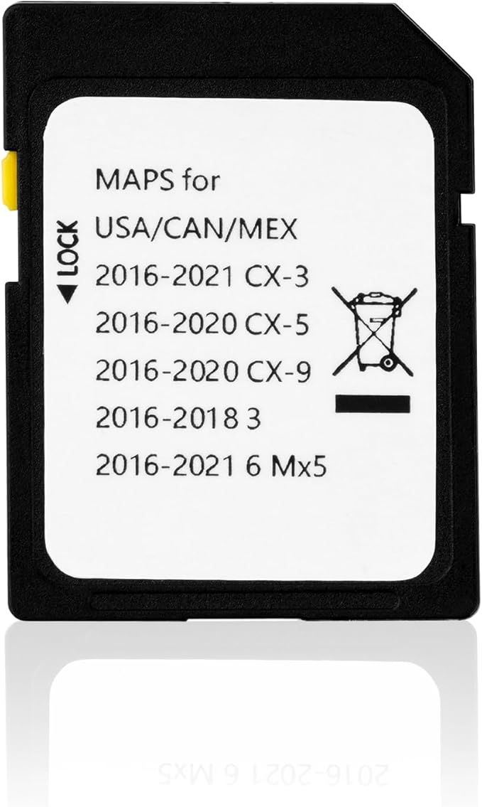 Forccord Latest Version Navigation SD Card Fits for Mazda 2014-2018 - 3, 2016-2024 - Mazda 6/CX-3/MX-5, 2016-2020 - CX-5/C...