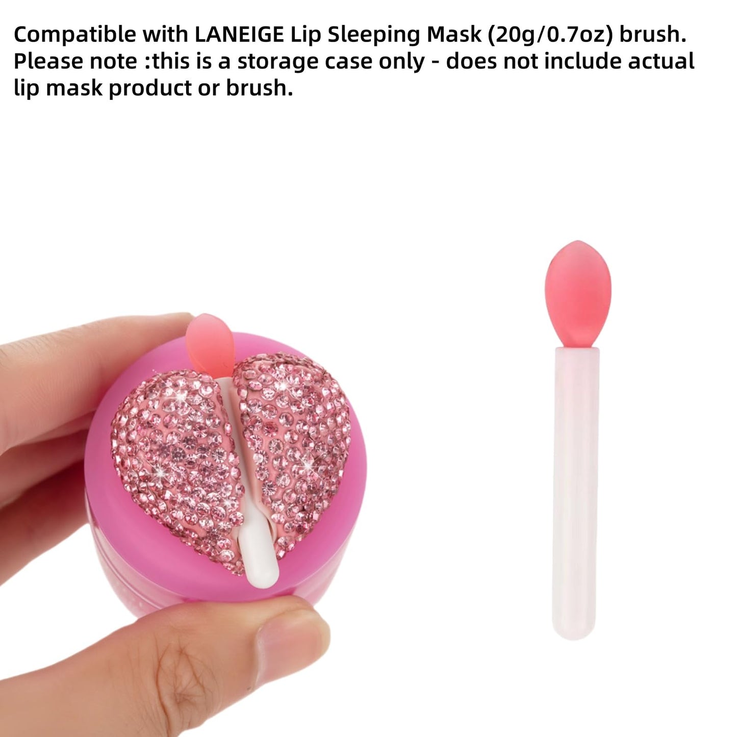Veseek Lip Brush Holder,Lip Balm Brush Organizer Compatible with LANEIGE Lip Sleeping Mask,Silicone Sleeve Protector Cover for L