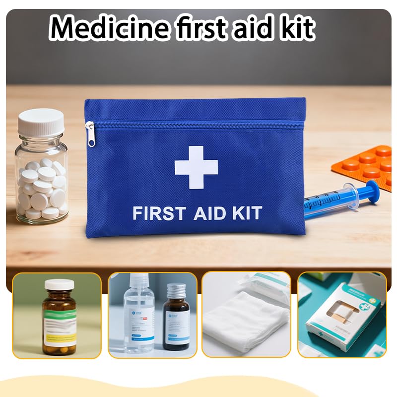 Medicine Bag First Aid Kit Empty Medicine Pouch Pill Pocket Mini Travel First Aid Bag Outdoor Hiking Survival Supplies Por...