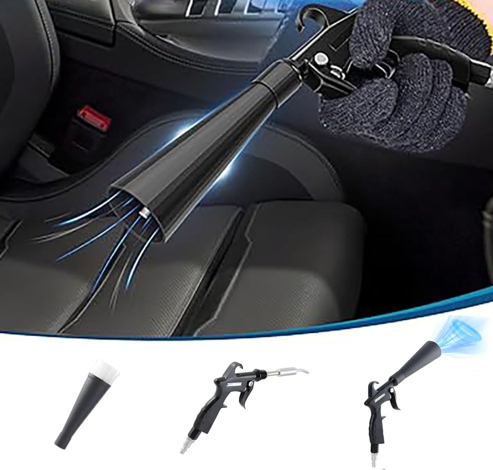 Car Cleaning Gun,Interior Dryer Air Blow Gun,Air Nozzle Blow Gun,Interior Dryer Air Tools,Car Detailing Tools for Quickly Blowing Out Dirt and Dust from Surface.