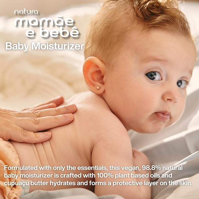 Natura – Mom & Baby Cologne & Moisturizer Bundle | Gentle Alcohol-Free Baby Perfume & Fast Absorbing Lotion | Vegan, 98%+ Natural Origin, Hypoallergenic, Dermatologist-Tested | Mamãe & Bebê