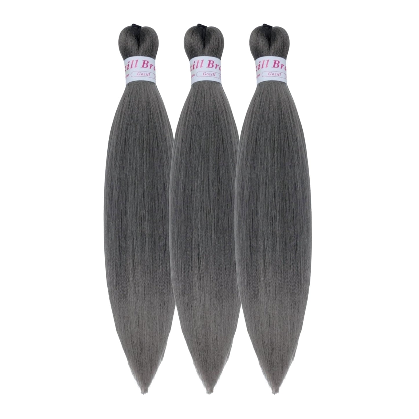 Grey Braiding Hair Pre Stretched 16 Inch Braiding Hair Short Synthetic Box Braids Hair for Braiding